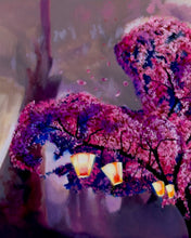 Load image into Gallery viewer, Sakura – Original Geisha and Cherry Blossom Oil Painting