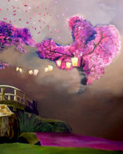 Load image into Gallery viewer, Sakura – Original Geisha and Cherry Blossom Oil Painting