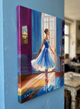 Load image into Gallery viewer, Ballerina in Blue original oil painting