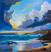 Load image into Gallery viewer, Original Oil Painting on Canvas - Coastal Sunrise (50 cm x 50 cm)