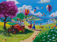 Load image into Gallery viewer, Journey of Joy – Original Colourful Folk Art Landscape Oil Painting