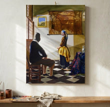 Load image into Gallery viewer, Vermeer’s New Model – Original Dutch-Inspired Oil Painting