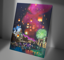 Load image into Gallery viewer, Venice fireworks original painting