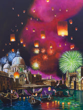 Load image into Gallery viewer, Venice fireworks original painting