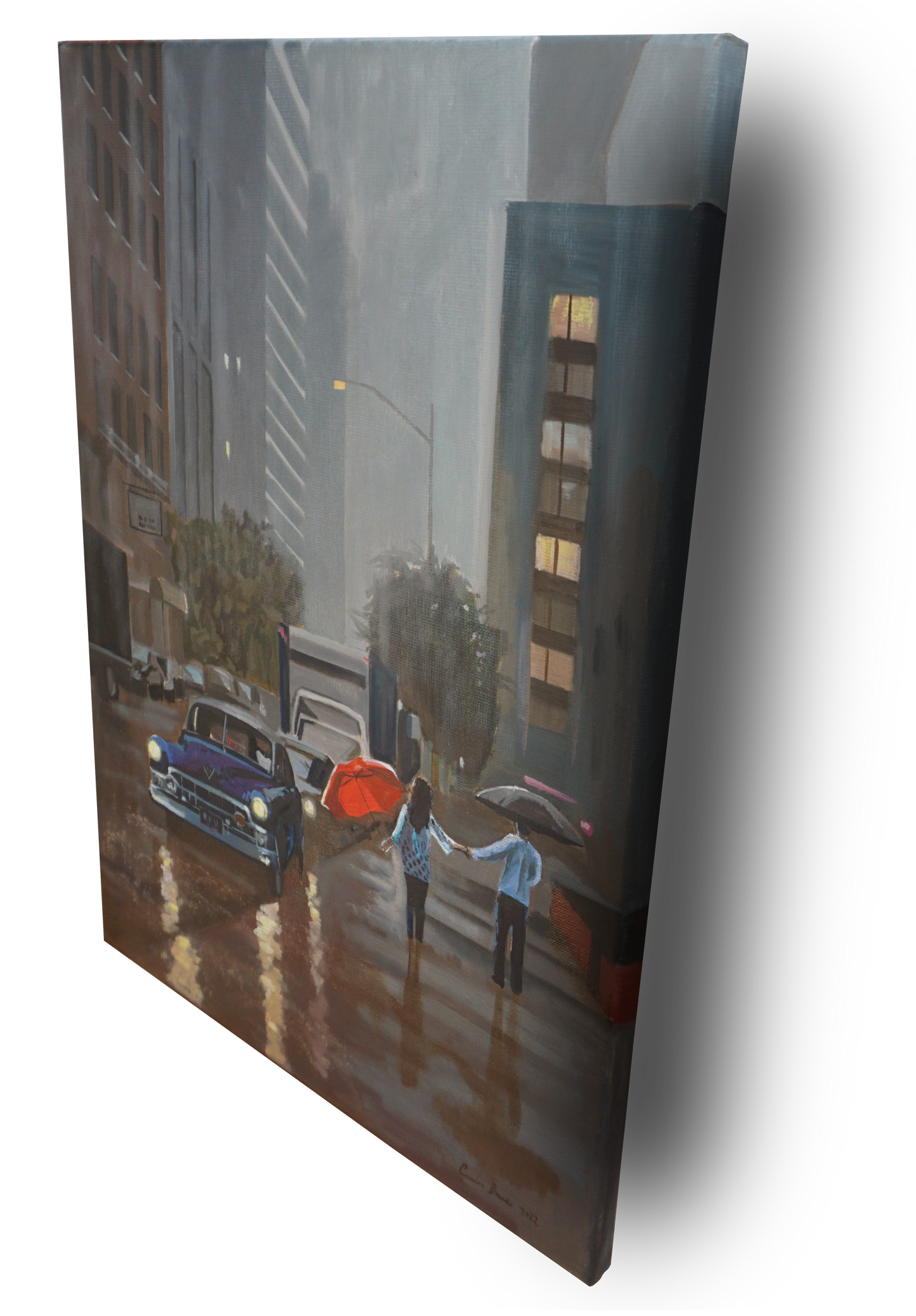 New York rain painting