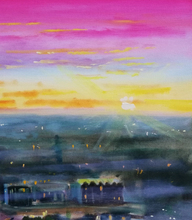 Load image into Gallery viewer, Up to the Highest Height – Original Mary Poppins London Oil Painting