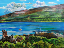 Load image into Gallery viewer, Urquhart Castle, Loch Ness – Original Scottish Oil Painting