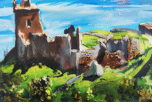 Load image into Gallery viewer, Urquhart Castle, Loch Ness – Original Scottish Oil Painting