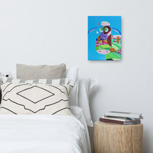 Load image into Gallery viewer, Cute cow face, folk art Canvas print