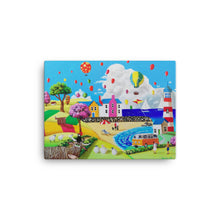 Load image into Gallery viewer, At the seaside naive art canvas
