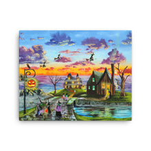 Load image into Gallery viewer, Halloween print witches, trick or treat Canvas