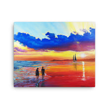 Load image into Gallery viewer, Together at the sunset canvas print