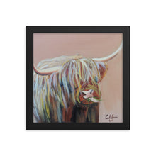 Load image into Gallery viewer, Highland cow Framed poster