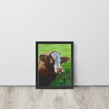 Load image into Gallery viewer, Cow framed print