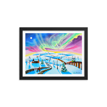 Load image into Gallery viewer, Folk art winter print, the northern lights
