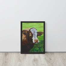 Load image into Gallery viewer, Cow framed print