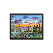 Load image into Gallery viewer, Halloween print witches, trick or treat Framed poster