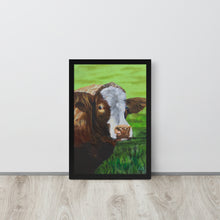 Load image into Gallery viewer, Cow framed print