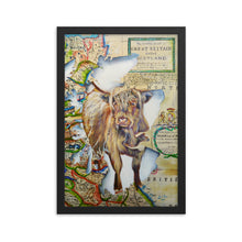 Load image into Gallery viewer, Highland cow, Spirit of Scotland painting, framed print