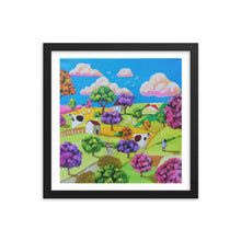 Load image into Gallery viewer, Colourful folk art Framed print
