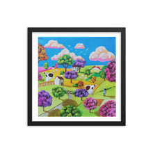 Load image into Gallery viewer, Colourful folk art Framed print
