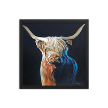 Load image into Gallery viewer, Highland cow framed print