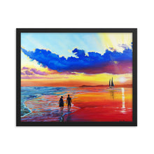 Load image into Gallery viewer, Together at the sunset framed print