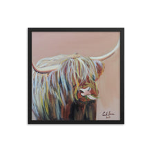 Load image into Gallery viewer, Highland cow Framed poster