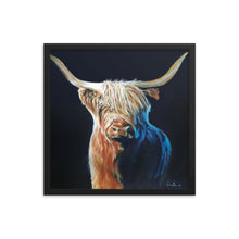 Load image into Gallery viewer, Highland cow framed print