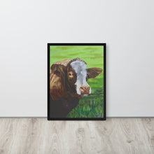 Load image into Gallery viewer, Cow framed print