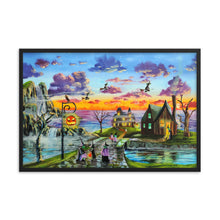 Load image into Gallery viewer, Halloween print witches, trick or treat Framed poster