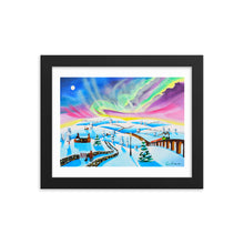 Load image into Gallery viewer, Folk art winter print, the northern lights