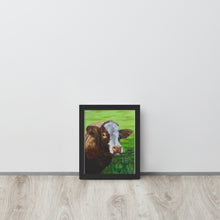 Load image into Gallery viewer, Cow framed print