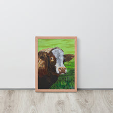 Load image into Gallery viewer, Cow framed print