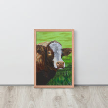 Load image into Gallery viewer, Cow framed print