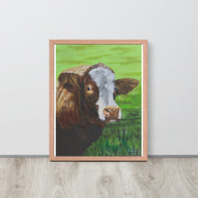 Load image into Gallery viewer, Cow framed print