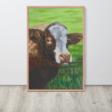 Load image into Gallery viewer, Cow framed print