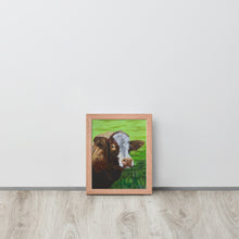 Load image into Gallery viewer, Cow framed print