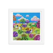 Load image into Gallery viewer, Colourful folk art Framed print