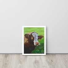 Load image into Gallery viewer, Cow framed print