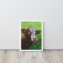 Load image into Gallery viewer, Cow framed print