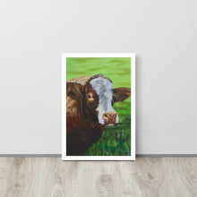 Load image into Gallery viewer, Cow framed print