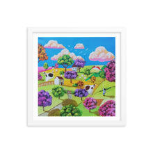 Load image into Gallery viewer, Colourful folk art Framed print