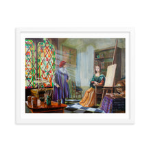 Load image into Gallery viewer, Leonardo da Vinci and the Mona Lisa Framed print