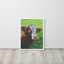 Load image into Gallery viewer, Cow framed print