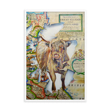Load image into Gallery viewer, Highland cow, Spirit of Scotland painting, framed print