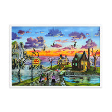 Load image into Gallery viewer, Halloween print witches, trick or treat Framed poster