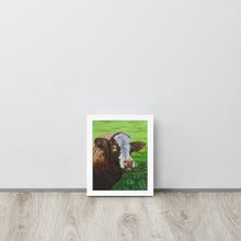 Load image into Gallery viewer, Cow framed print