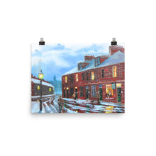Load image into Gallery viewer, Winter art print, The Sweet Shop street scene