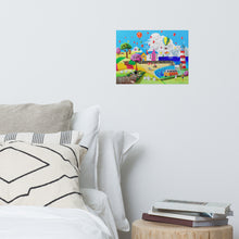 Load image into Gallery viewer, At the seaside naive art print
